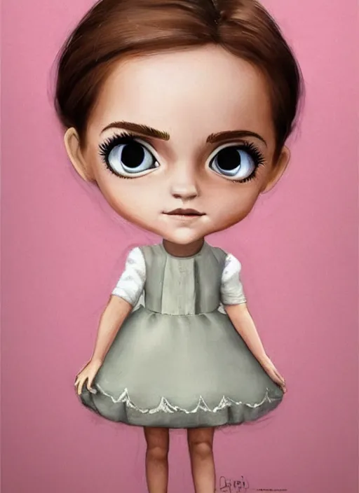 Prompt: emma watson as a Nicoletta Ceccoli doll, detailed digital art, trending on Artstation