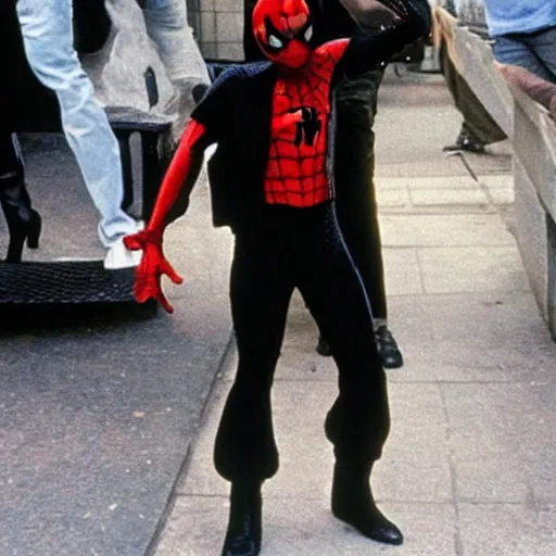 Image similar to Michael jackson as spiderman