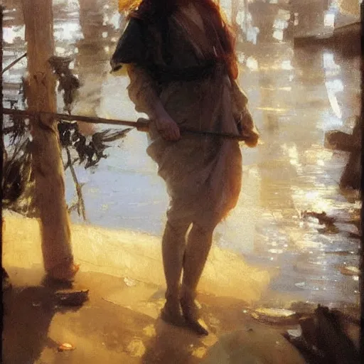 Image similar to oil painting of copper still by anders zorn, wonderful art by greg rutkowski, beautiful cinematic light, american romanticism by greg manchess, reflections and refraction, sunlight