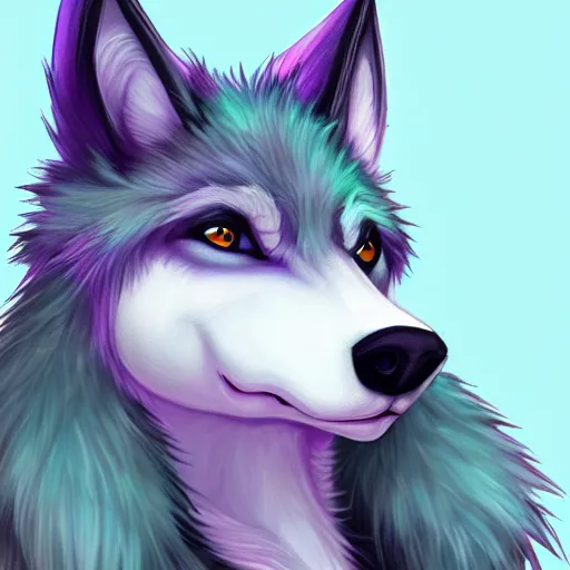 purple wolf waiting to be tamed :) . . . #wolf #wolfdemon #purple #decor  #decorhome #anime #foxmask #kitsune #kitsunemask #werewolf… | Instagram