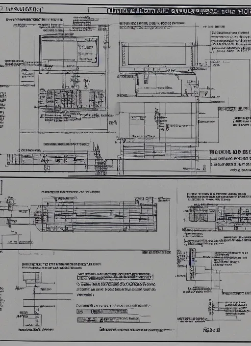 Prompt: blueprints for a time machine, extremely detailed, realistic information, legible text in english