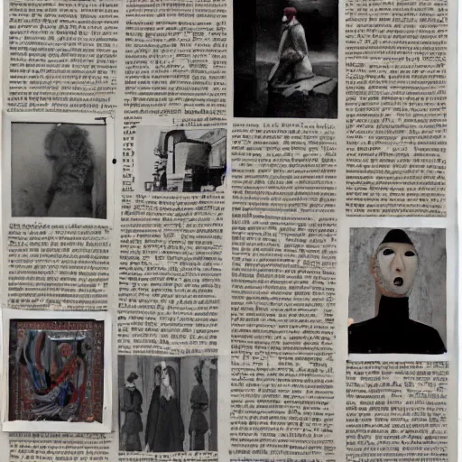Prompt: newspaper collage, dada, beautiful nordic woman, extremely detailed, sharp, hyperrealistic, 8 k