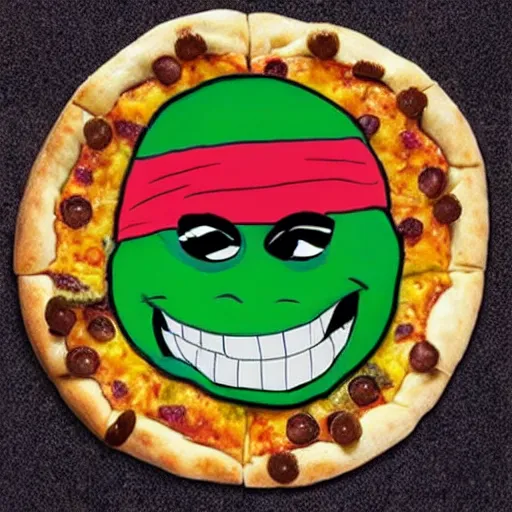 Prompt: ninja turtles are too much pizza