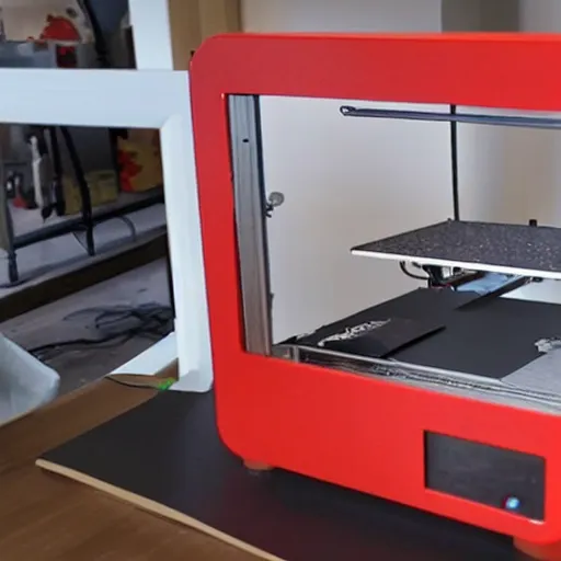 Prompt: a 3 d printer that makes pizza