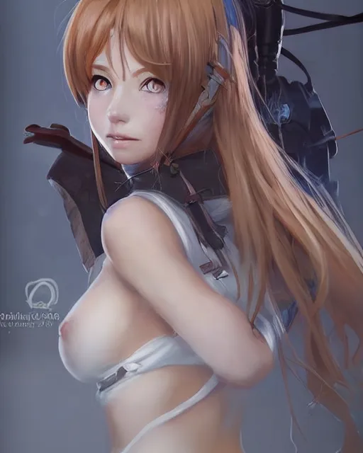 Image similar to portrait Anime Aela the Huntress girl cute-fine-face, pretty face, realistic shaded Perfect face, fine details. Anime. realistic shaded lighting by Ilya Kuvshinov Giuseppe Dangelico Pino and Michael Garmash and Rob Rey, IAMAG premiere, aaaa achievement collection, elegant freckles, fabulous