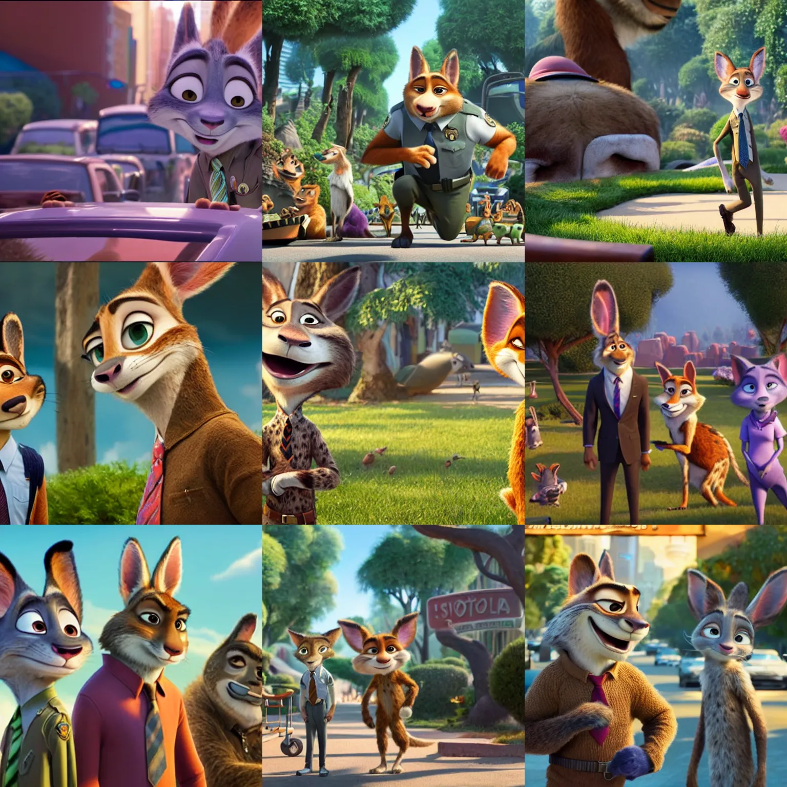 Prompt: a film still from zootopia