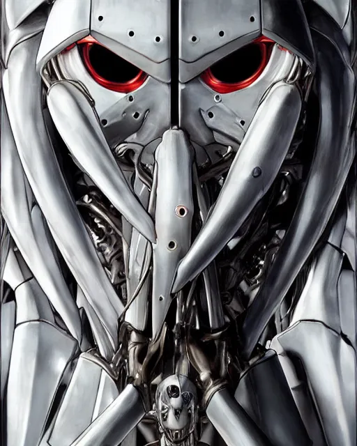 Prompt: eva 0 1 by yoshitaka amano by hr giger biomechanical profile portrait 4 k wide ayes hyper detailed hyperrealism anime deviantart artstation