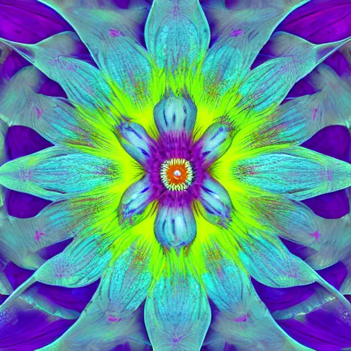 Image similar to a giant lotus flower, mystical, astral, digital art, concept art, 16k resolution, 4K hd, symmetrical portrait