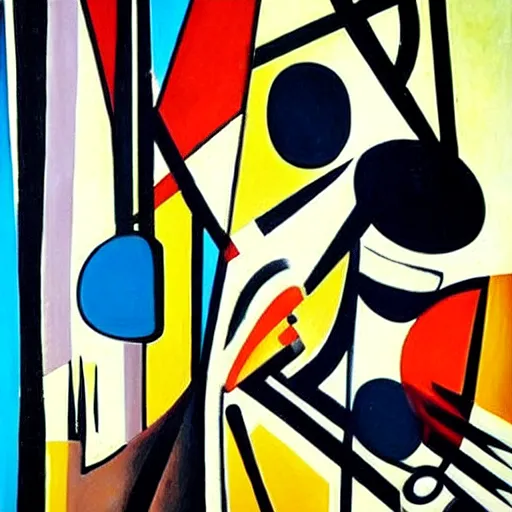 Image similar to by max beckmann curvaceous. the painting is a beautiful example of abstract art. the painting is composed of a series of geometric shapes in different colors. the shapes are arranged in a way that creates a sense of movement & energy. the painting is visually stunning & is sure to provoke thought & conversation.