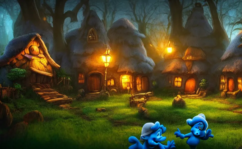 Pouco Smurfs azul, Smurf foto de stock editorial. Imagem de paisagem -  134599263