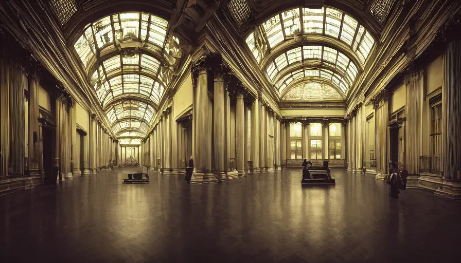 Image similar to portrait of a grand victorian government building, victorian, detailed, deep focus, movie still, dramatic lighting, ray tracing, by hendrik kerstens and paolo roversi