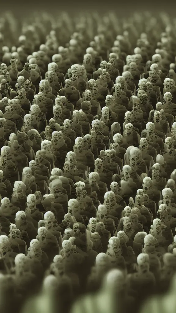 Image similar to army of Obama clones the size of the Hulk by Beeple, Studio lighting, shallow depth of field. Professional photography, lights, colors,4K