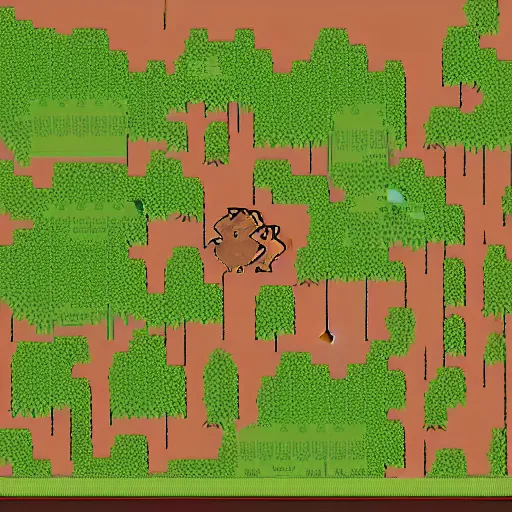 Image similar to level design of a 2 d game, forest theme