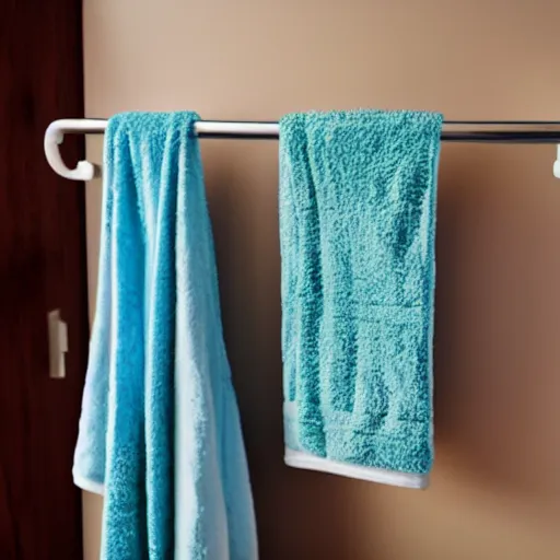 Image similar to a bathrobe belt on a towel rack