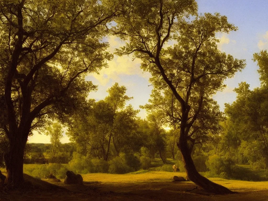 Image similar to a beautiful mississippi landscape, springtime morning, by george caleb bingham, oil on canvas, luminism, hyperrealism