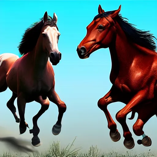 Prompt: frames of horse running, game character animation, high details