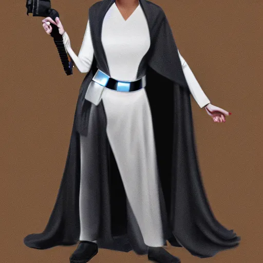 Prompt: digital full body portrait of young princess leia, a new hope