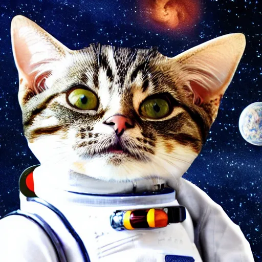Prompt: cat in a spacesuit