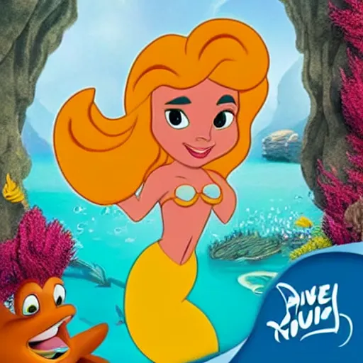 Image similar to Sajid Javid as (Ariel The Little Mermaid), Disney cartoon, tail fin