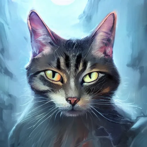 a cat with a halo, highly detailed, fantasy, concept | Stable Diffusion ...