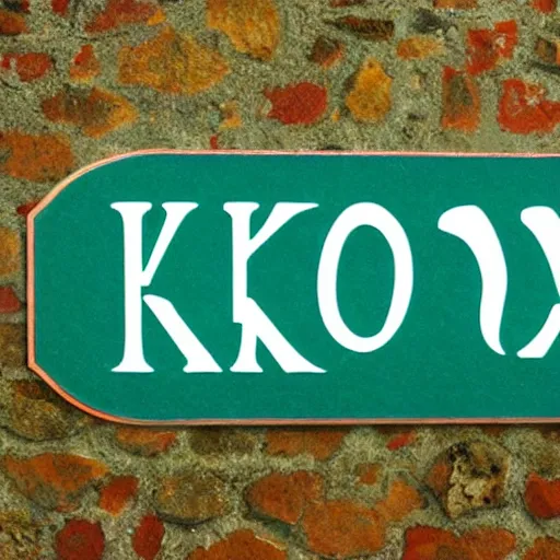 Image similar to sign with « кот » inscription