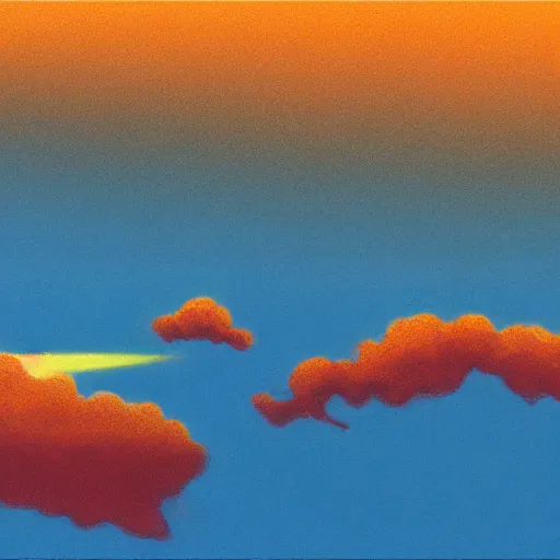Prompt: A photo of spirits over the horizon by Roger Dean, 8K concept art, photorealistic