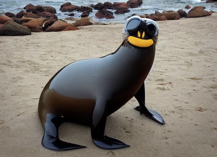 Image similar to sea lion as a minion