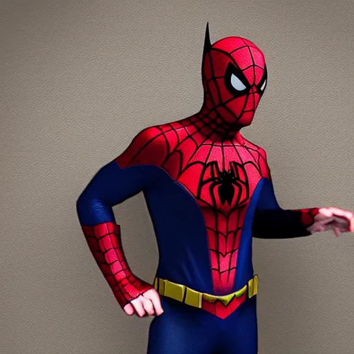 Prompt: half batman, half spiderman