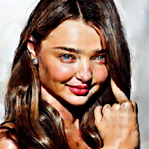 Image similar to miranda kerr as a chocolate made of chocolate with whipped cream accents and mango highlights