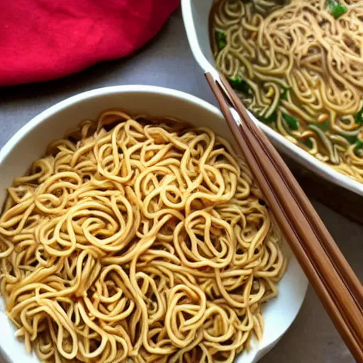 Image similar to noodles in styrofoam bowl,
