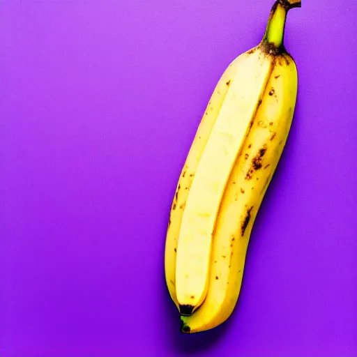 Image similar to a stock photo of a banana on a burger on a purple background, product photography, f 2. 4, bokeh effect, award winning