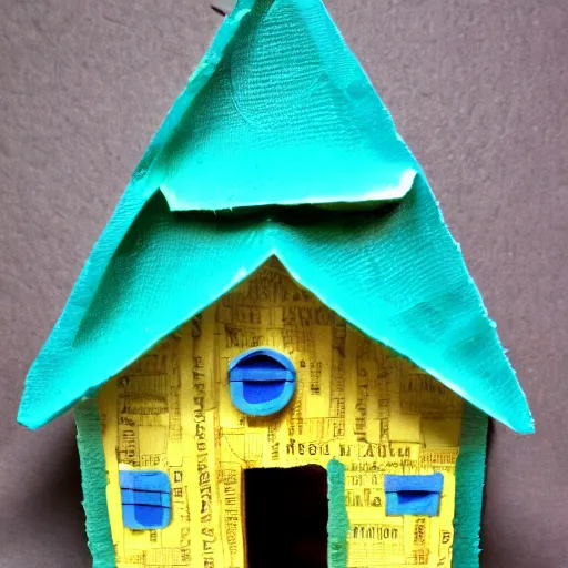 Image similar to an house make from tooth pick