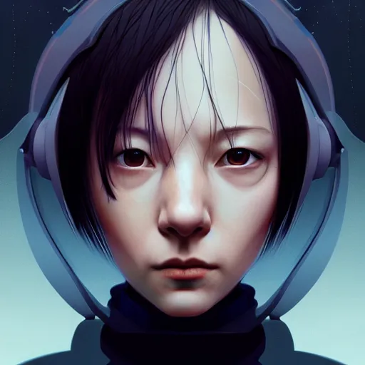 Image similar to portait of serial experiments : lain, sci - fi, intricate, elegant, highly detailed, digital painting, artstation, concept art, smooth, sharp focus, illustration, by bartek fedyczak, erak note, tooth wu, neil richards, kan liu, siwoo kim, jisu choe