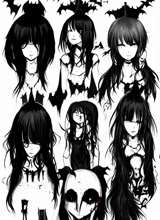 𝓂𝒶𝓃ℊ𝒶  Dark anime, Gothic anime girl, Dark anime girl