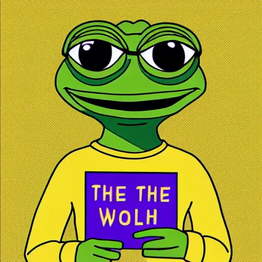 Image similar to pepe the frog!!!, yellow ocean!, feels good man, 4 chan, memes, magic, kek, award - winning, photorealistic, digital illustration