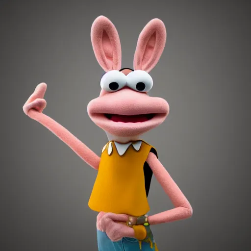 Prompt: [ bugs bunny ]! as [ a muppet ]!, muppet! art style, trending on [ cgsociety ]!, artstation contest winner, [ 4 k ], intricate, [ portrait ]!