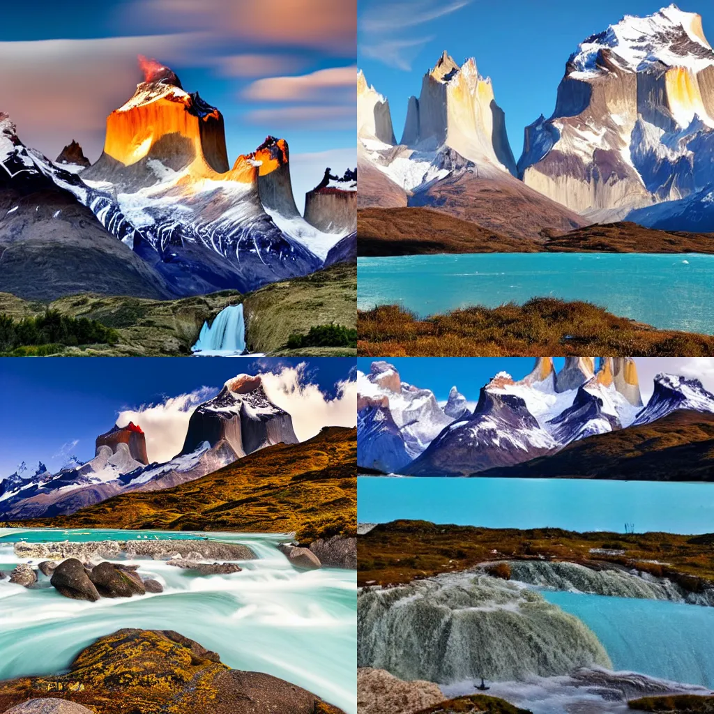 Prompt: a photo of Torres del Paine.