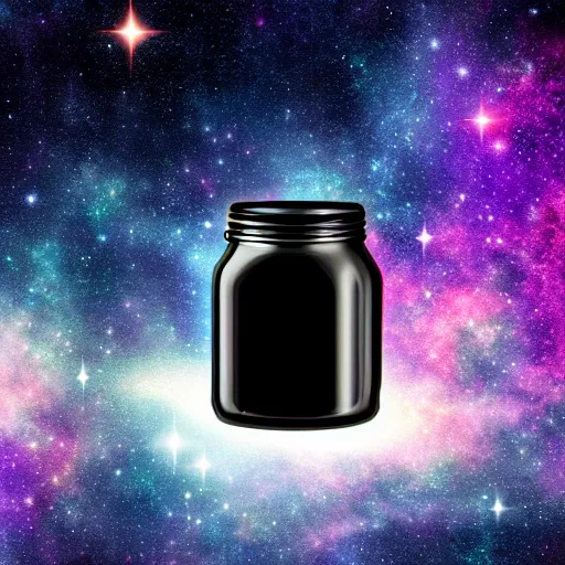 Prompt: A galaxy in a jar, dark background, photorealistic, 8k,
