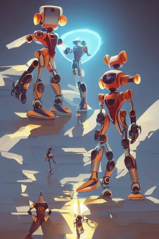 Image similar to metabots medabots medarotto medarot robot minimalist comics, behance hd by jesper ejsing, by rhads, makoto shinkai and lois van baarle, ilya kuvshinov, rossdraws global illumination ray tracing hdr radiating a glowing aura