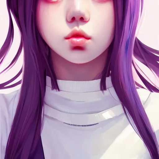 Image similar to a beautiful young korean kpop billie eilish alluring instagram model in crop top, by guweiz and wlop and ilya kuvshinov and artgerm, symmetrical eyes, aesthetic, gorgeous, stunning, alluring, attractive, artstation, deviantart, pinterest, digital art