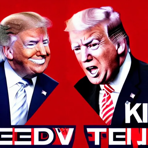 Image similar to an election poster showing joe biden vs donald trump 4 k, highly detailed