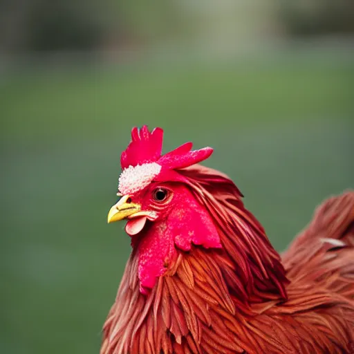 Image similar to adorable crimson chicken