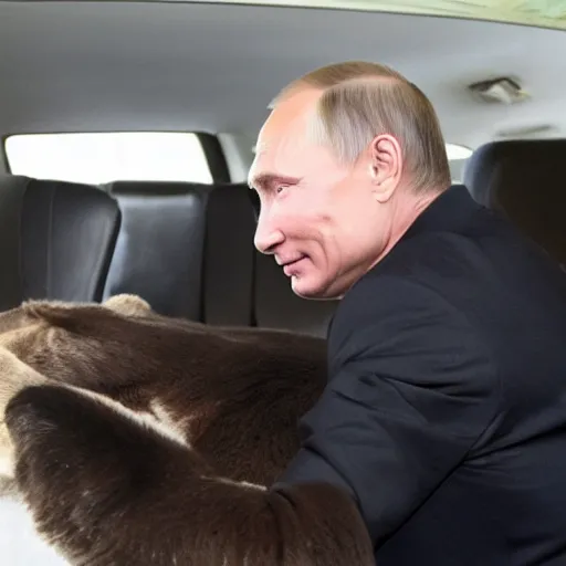 Image similar to vladimir putin drinks vodka riding the bear