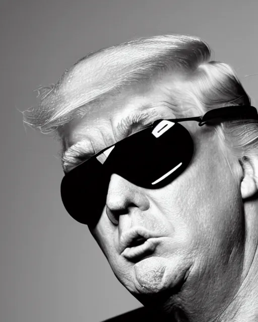Image similar to headshot of donald trump wearing a leather cap and aviator goggles, he is also wearing an a 2 flight jacket, a long white scarf is wrapped around his neck, he has a 5 o'clock shadow, a crazed angry look on his face