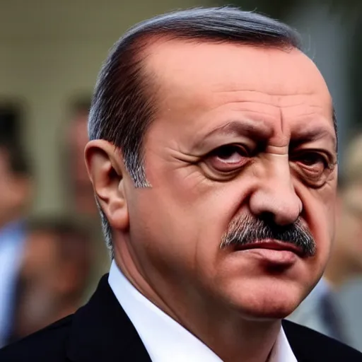 Image similar to an average face of a Turkish president