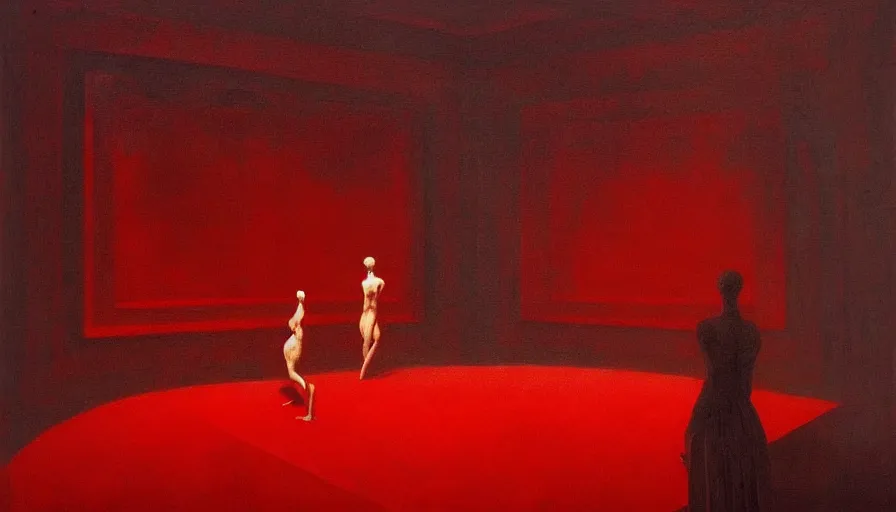 Image similar to only with red, death of communism, crowd cheering, in the style of beksinski and edward hopper and rodcenko and yue minjun and cory loftis, intricate and epic composition, red by caravaggio, highly detailed, masterpiece, red light, artstation, art nouveau