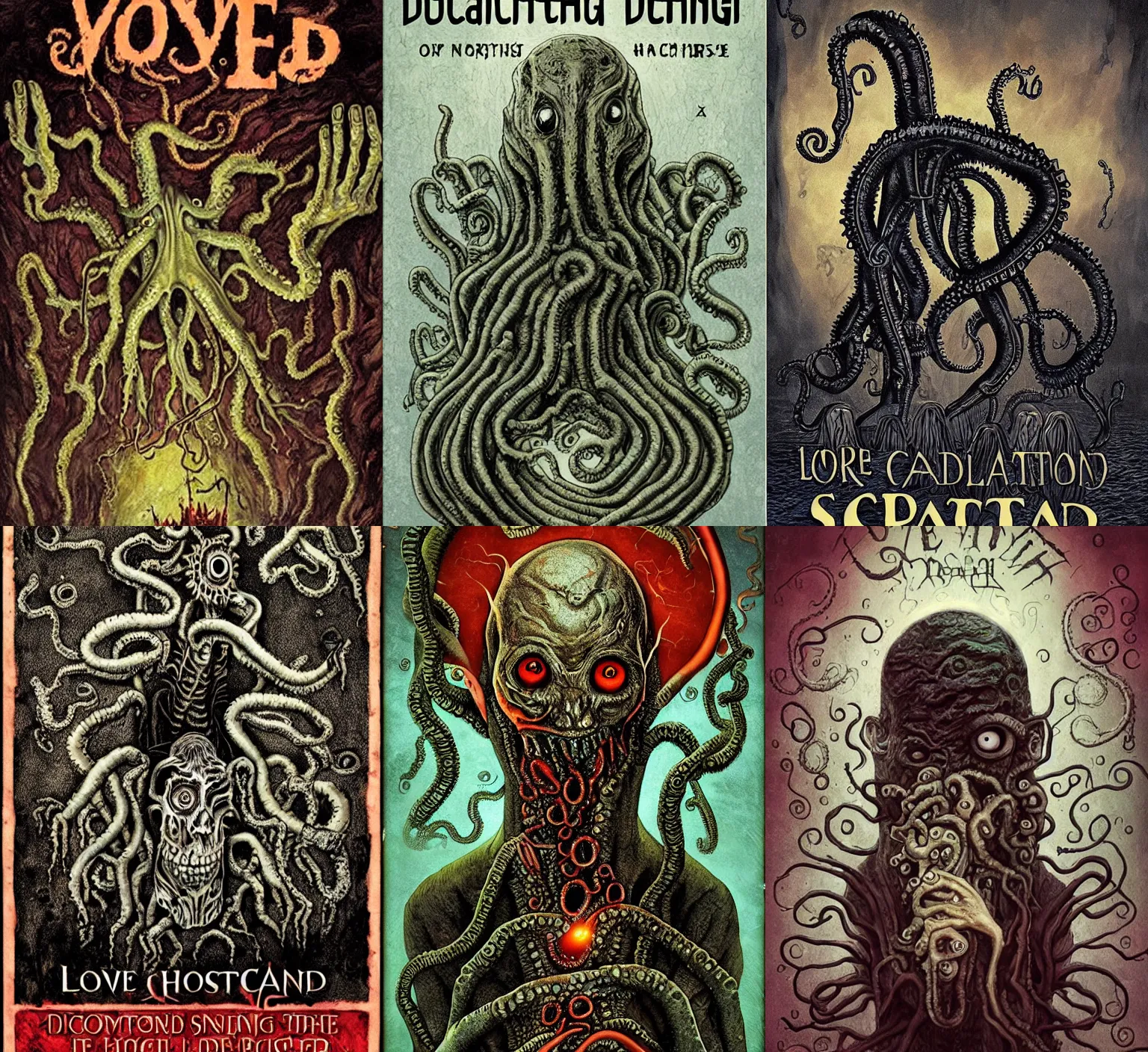 Lovecraftian Disturbing Horror Book Cover | Stable Diffusion | OpenArt