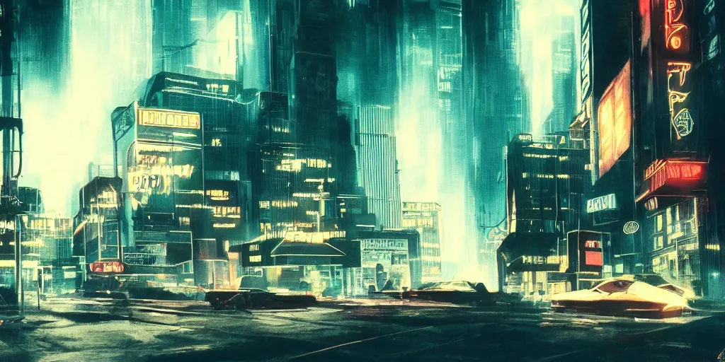 Image similar to neo noir city, 1 9 8 0 s future retro, cinematic, dramatic lighting, atmospheric