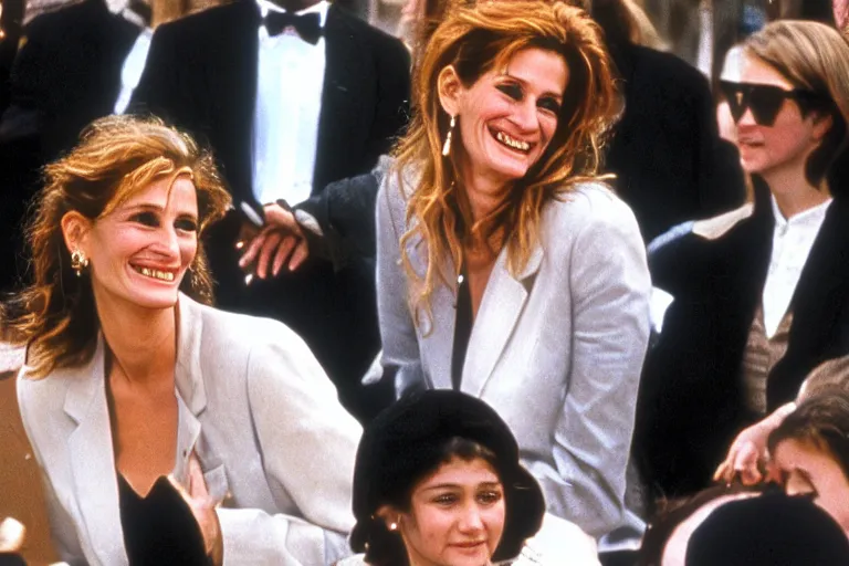 Prompt: julia roberts visiting opera, scene from 1 9 9 0 s film