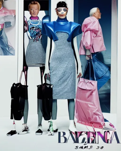 Image similar to a leaked screenshot of Balenciaga's 2055 campaign